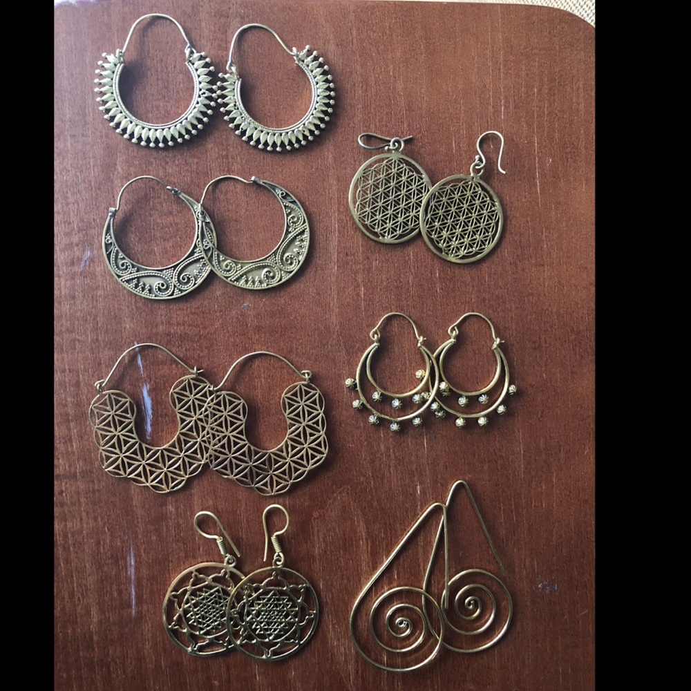 earrings bundle (used) 7 pairs USED ✨UsED